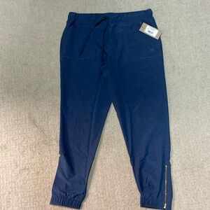 Dark Blue Chambray Albion Fit Jetsetters with Gold Zipper Accents